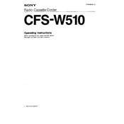 Sony CFS-W510 manual cover