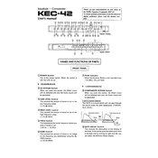 KORG KEC-42 manual cover