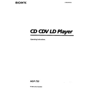 Sony MDP-750 manual cover