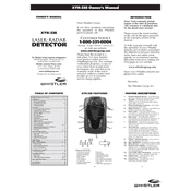 Whistler XTR338 Laser Radar Detector manual cover