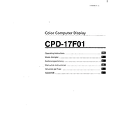 Sony CPD-17F01 manual cover