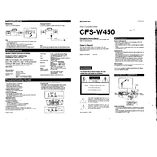 Sony CFS-W450 manual cover