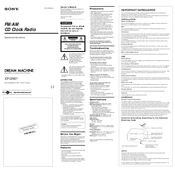 Sony ICF-CD821 manual cover