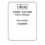 Ace C230WS Strip Cutter manual cover