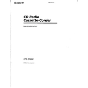 Sony CFD-C1000 manual cover