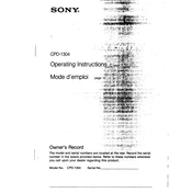 Sony CPD-1304 manual cover