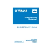 Yamaha SuperJet Waverunner 2009 manual cover