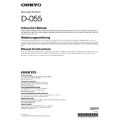 Onkyo D 055 manual cover