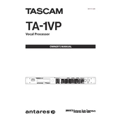 Tascam TA-1VP manual cover