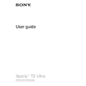 Sony D5303 Xperia T2 Ultra manual cover