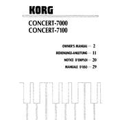 KORG C-7000 CONCERT-7000 manual cover