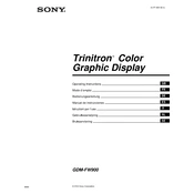 Sony GDM-FW900 manual cover