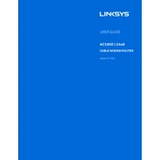 Linksys CG7500 AC1900 24x8 Cable Modem Router manual cover