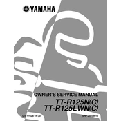 Yamaha TT-R125N C, TT-R125LWN C 2001 manual cover