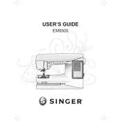 Singer EM9305 manual cover