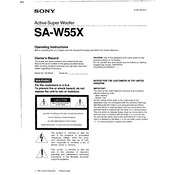 Sony SA W55X manual cover