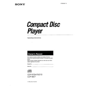 Sony CDP-270 manual cover