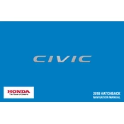 Honda Civic Hatchback 2018 manual cover