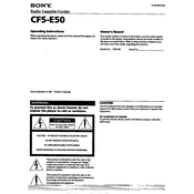 Sony CFS-E50 manual cover