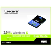 Linksys WCF54G Wireless CompactFlash Card manual cover