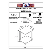 Norsk B&M 2 Shelf Square Unit 338030 manual cover