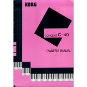 KORG C-40 manual cover