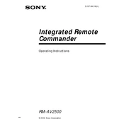 Sony RM-AV2500 manual cover