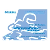 Yamaha YFM700RV Raptor 700R 2006 manual cover