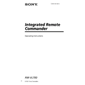 Sony RM-VL700 manual cover