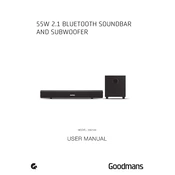 Goodmans B&M 155W 2.1 Bluetooth Soundbar and Subwoofer 334149 manual cover