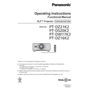 Panasonic PT-DZ21K2 manual cover