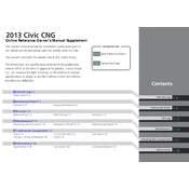 Honda Civic CNG 2013 manual cover