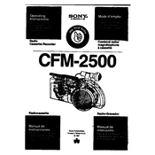 Sony CFM-2500 manual cover