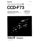 Sony CCD-F73 manual cover