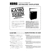 KORG KA-180 manual cover