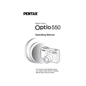 Ricoh Pentax Optio 550 manual cover