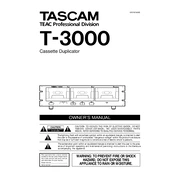 Tascam T-3000 manual cover