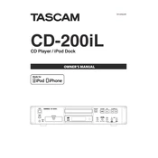 Tascam CD-200iL manual cover