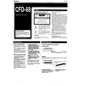 Sony CFD-68 manual cover