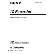 Sony ICD-B10 manual cover