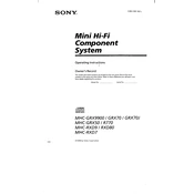 Sony MHC-GRX70 manual cover