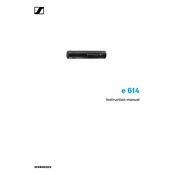 Sennheiser E 614 manual cover