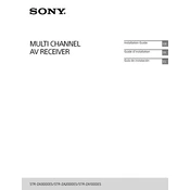 Sony STR-ZA1000ES manual cover