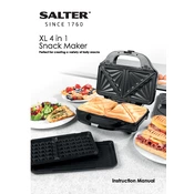 Salter EK2143FOUR XL 4 in 1 Snack Maker manual cover