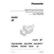 Panasonic AJ-PX270 manual cover