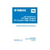 Yamaha FX High Output FX Cruiser High Output Waverunner 2007 manual cover