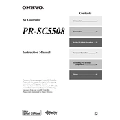 Onkyo PR SC5508 manual cover