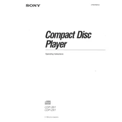 Sony CDP-291 manual cover