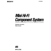 Sony MHC-2750 manual cover