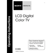 Sony KDL-40S504 manual cover